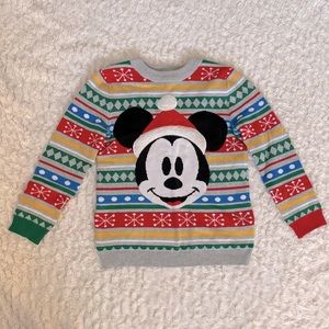 Disney Store Boys Christmas Mickey Sweater